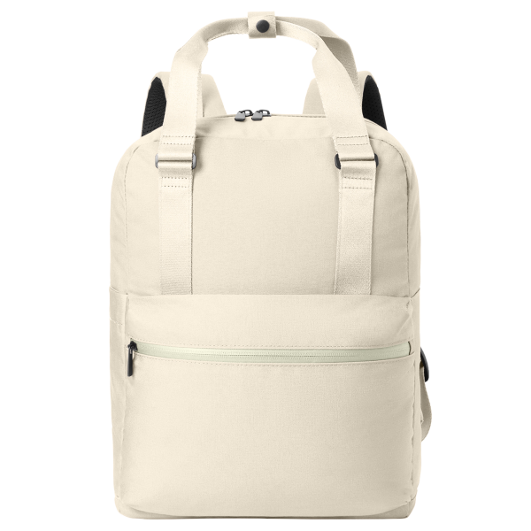 Mercer+Mettle Claremont Handled Backpack, Warm Quartz, Front view