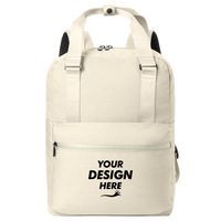 Mercer+Mettle Claremont Handled Backpack, Warm Quartz, Front view, Mockup