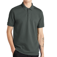 Mercer+Mettle Stretch Heavyweight Pique Polo, Anchor Grey, Front view