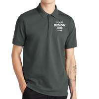 Mercer+Mettle Stretch Heavyweight Pique Polo, Anchor Grey, Front view, Mockup
