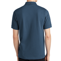 Mercer+Mettle Stretch Heavyweight Pique Polo, Insignia Blue, Back view