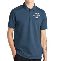 Mercer+Mettle Stretch Heavyweight Pique Polo, Insignia Blue, Front view, Mockup
