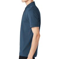 Mercer+Mettle Stretch Heavyweight Pique Polo, Insignia Blue, Left Sleeve view
