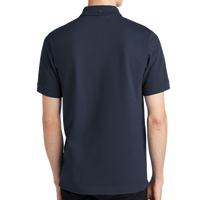 Mercer+Mettle Stretch Heavyweight Pique Polo, Night Navy, Back view