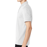 Mercer+Mettle Stretch Heavyweight Pique Polo, White, Left Sleeve view