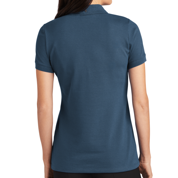 Mercer+Mettle Women's Stretch Heavyweight Pique Polo, Insignia Blue, Back view
