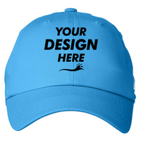 Nautica J-Class Baseball Cap, Azure Blue, Front view, Mockup