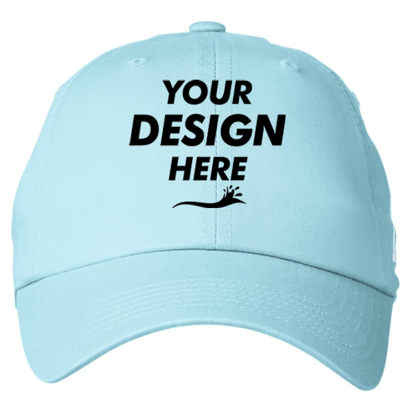 Nautica J-Class Baseball Cap, Sea Mist, Front view, Mockup