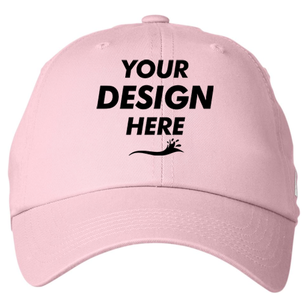 Nautica J-Class Baseball Cap, Sunset Pink, Front view, Mockup