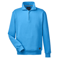 Nautica Men's Anchor Fleece Quarter-Zip Pullover, Azure Blue, Front view