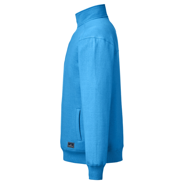 Nautica Men's Anchor Fleece Quarter-Zip Pullover, Azure Blue, Left Sleeve view