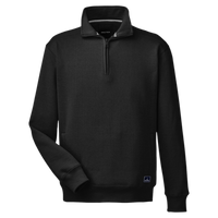 Nautica Men's Anchor Fleece Quarter-Zip Pullover, Black, Front view