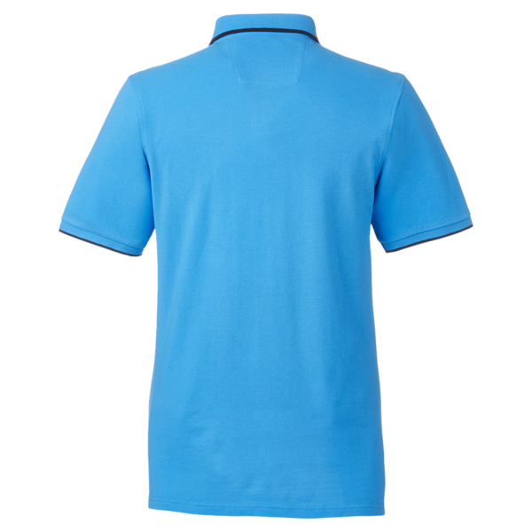 Nautica Men's Deck Polo, Azure Blue, Back view