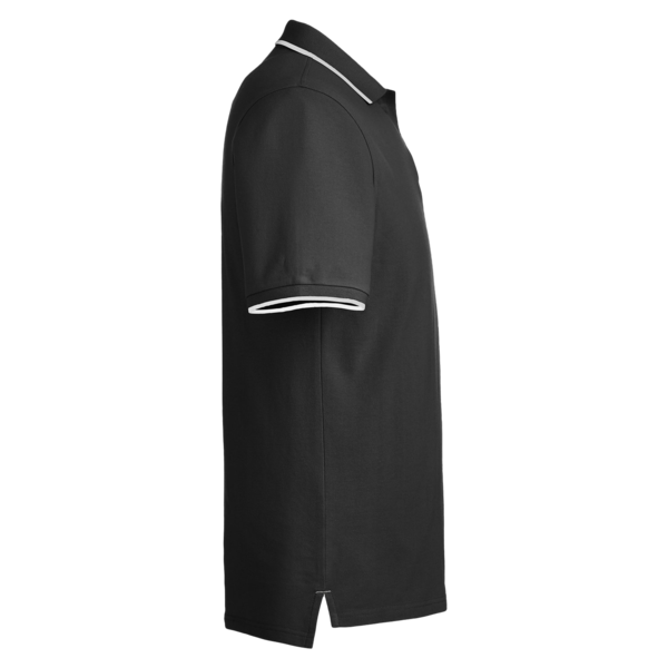 Nautica Men's Deck Polo, Black, Right Sleeve view