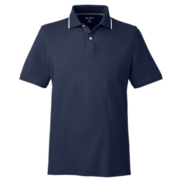 Nautica Men's Deck Polo, Navy, Front view