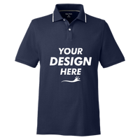 Nautica Men's Deck Polo, Navy, Front view, Mockup