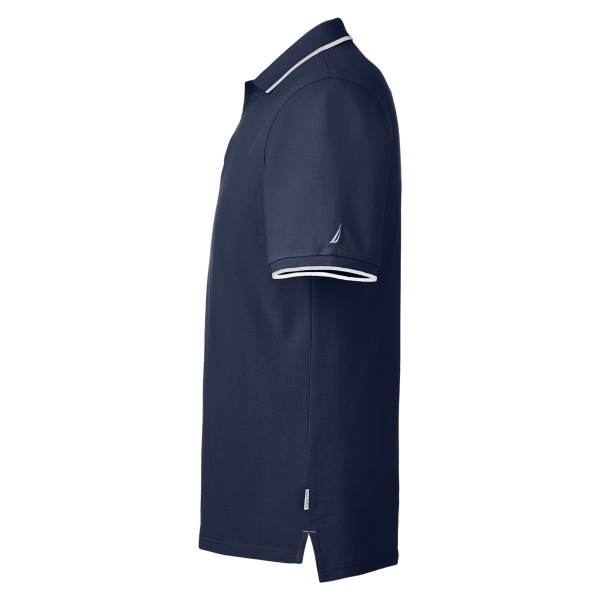 Nautica Men's Deck Polo, Navy, Left Sleeve view