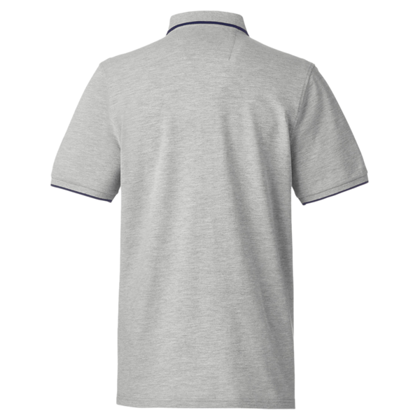 Nautica Men's Deck Polo, Oxford Heather, Back view