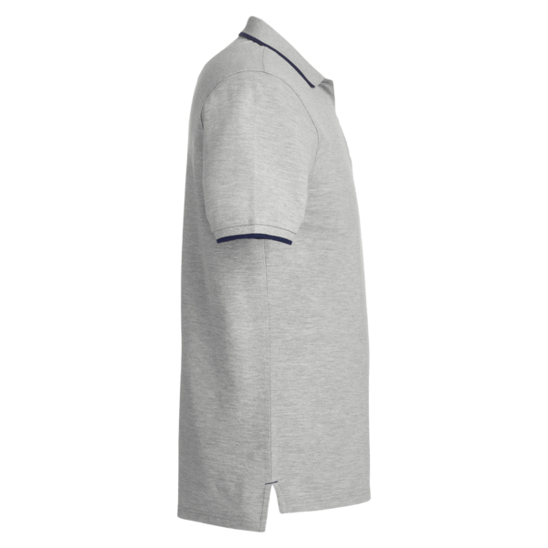 Nautica Men's Deck Polo, Oxford Heather, Right Sleeve view
