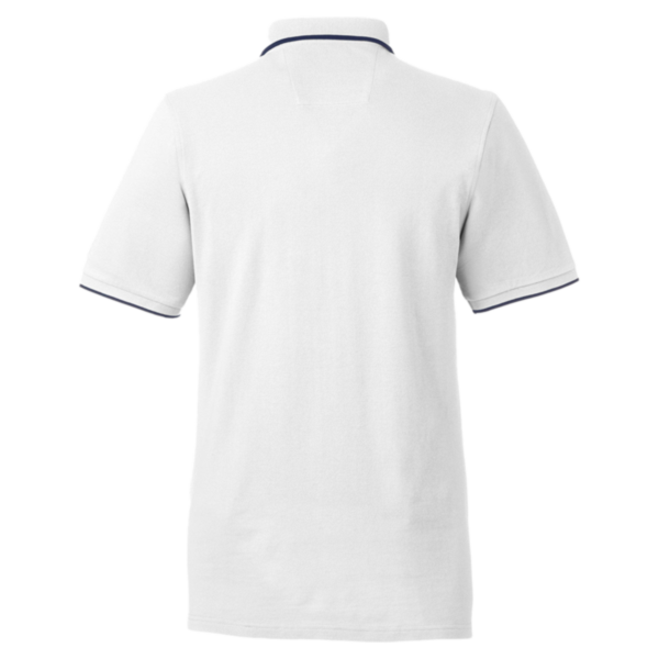 Nautica Men's Deck Polo, White, Back view