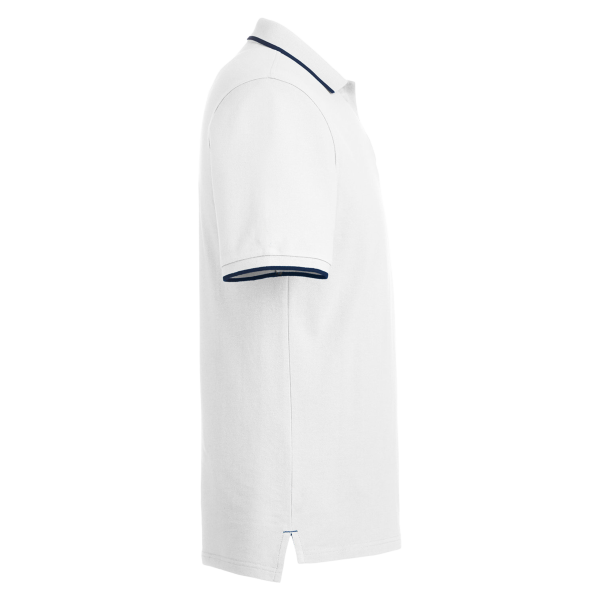 Nautica Men's Deck Polo, White, Right Sleeve view