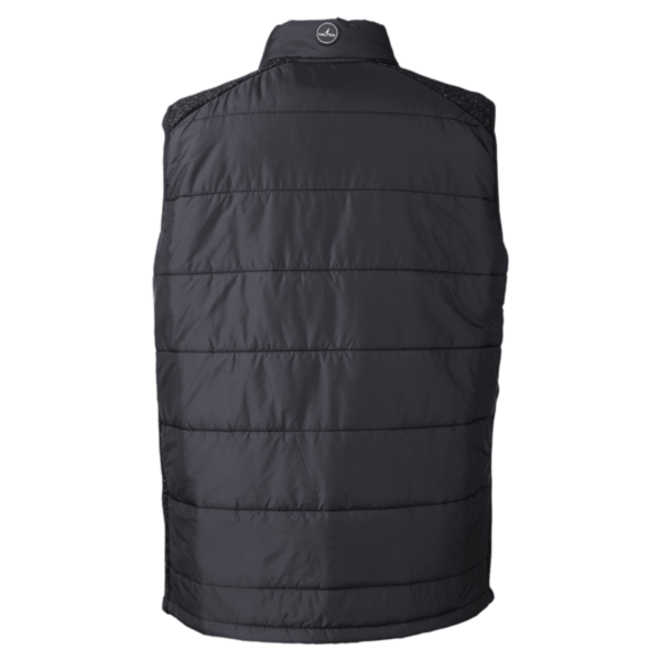 Nautica Men's Harbor Puffer Vest, Black / Black Heather, Back view