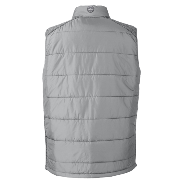 Nautica Men's Harbor Puffer Vest, Graphite / Graphite Heather, Back view