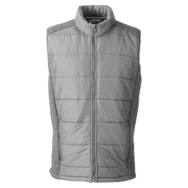 Nautica Men's Harbor Puffer Vest, Graphite / Graphite Heather, Front view