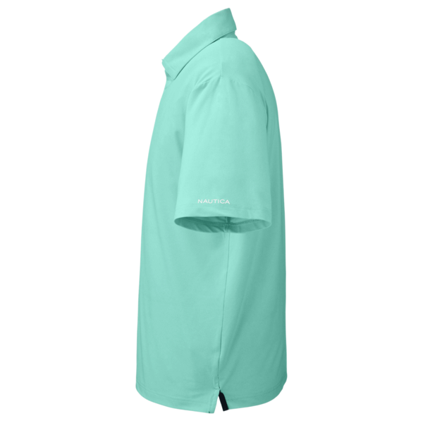 Nautica Men's Saltwater Polo, Cool Mint, Left Sleeve view