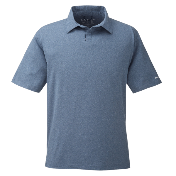 Nautica Men's Saltwater Polo, Faded Navy, Front view