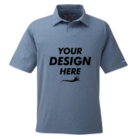 Nautica Men's Saltwater Polo, Faded Navy, Front view, Mockup