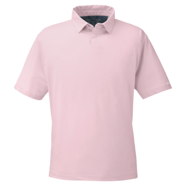 Nautica Men's Saltwater Polo, Sunset Pink, Front view