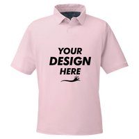 Nautica Men's Saltwater Polo, Sunset Pink, Front view, Mockup