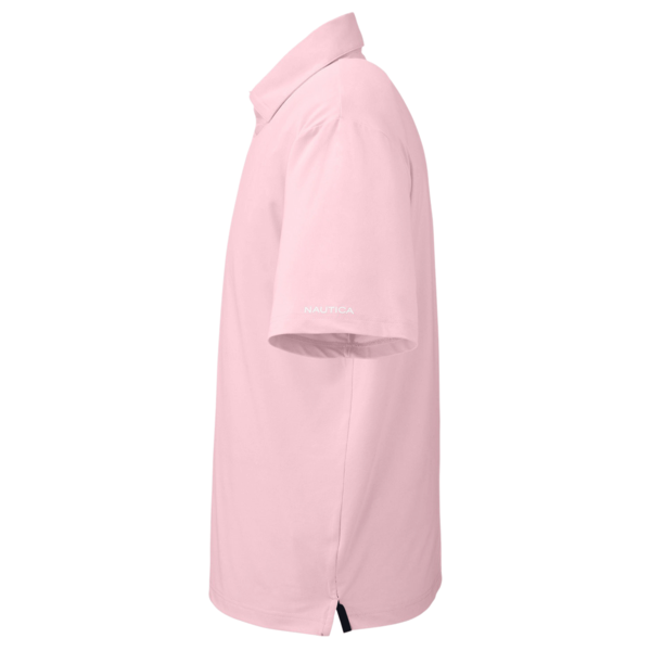 Nautica Men's Saltwater Polo, Sunset Pink, Left Sleeve view