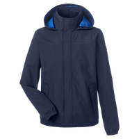 Nautica Men's Voyage Hooded Rain Jacket, Navy, Front view