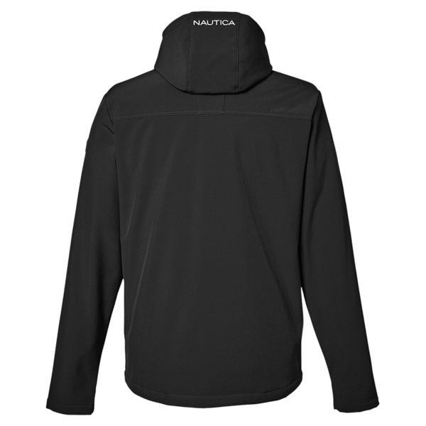Nautica Men's Wavestorm Hooded Soft Shell Jacket, Black, Back view