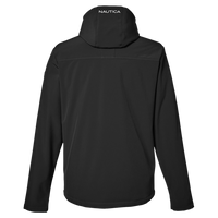 Nautica Men's Wavestorm Hooded Soft Shell Jacket, Black, Back view