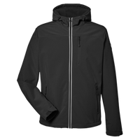 Nautica Men's Wavestorm Hooded Soft Shell Jacket, Black, Front view