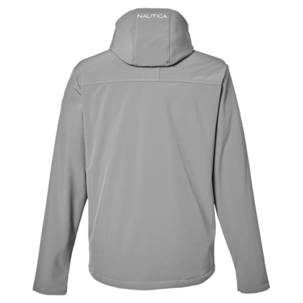 Nautica Men's Wavestorm Hooded Soft Shell Jacket, Graphite, Back view