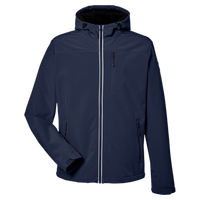 Nautica Men's Wavestorm Hooded Soft Shell Jacket, Navy, Front view