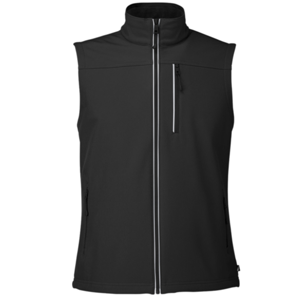Nautica Men's Wavestorm Soft Shell Vest, Black, Front view