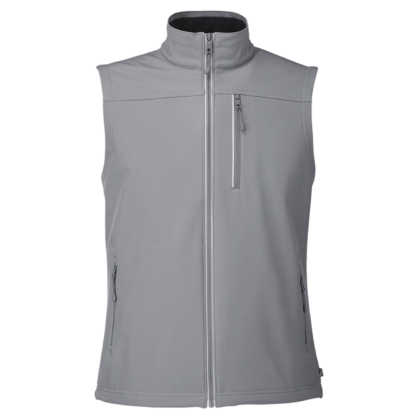 Nautica Men's Wavestorm Soft Shell Vest, Graphite, Front view