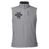 Nautica Men's Wavestorm Soft Shell Vest, Graphite, Front view, Mockup