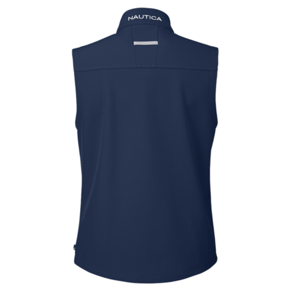 Nautica Men's Wavestorm Soft Shell Vest, Navy, Back view