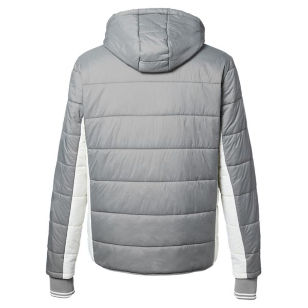 Nautica Men's l Mile Hooded Puffer Jacket, Graphite / Antique White, Back view