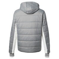 Nautica Men's l Mile Hooded Puffer Jacket, Graphite / Antique White, Back view