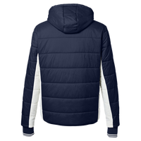 Nautica Men's l Mile Hooded Puffer Jacket, Navy / Antique White, Back view