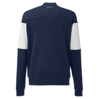 Nautica Unisex Anchor Fleece Colorblocked Bomber Jacket, Navy / White, Back view