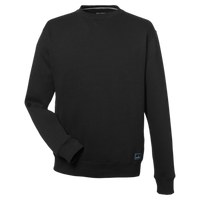Nautica Unisex Anchor Fleece Crewneck Sweatshirt, Black, Front view