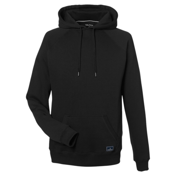 Nautica Unisex Anchor Fleece Hooded Sweatshirt, Black, Front view